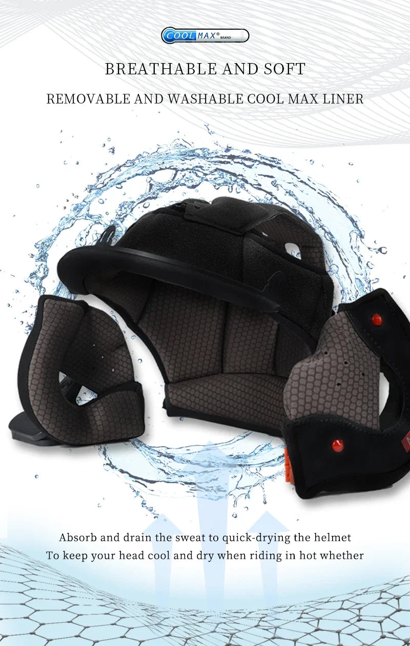 Hendersonshop Full Face Open Face Motorcycle Helmet Motorbike Street Bike Helmets