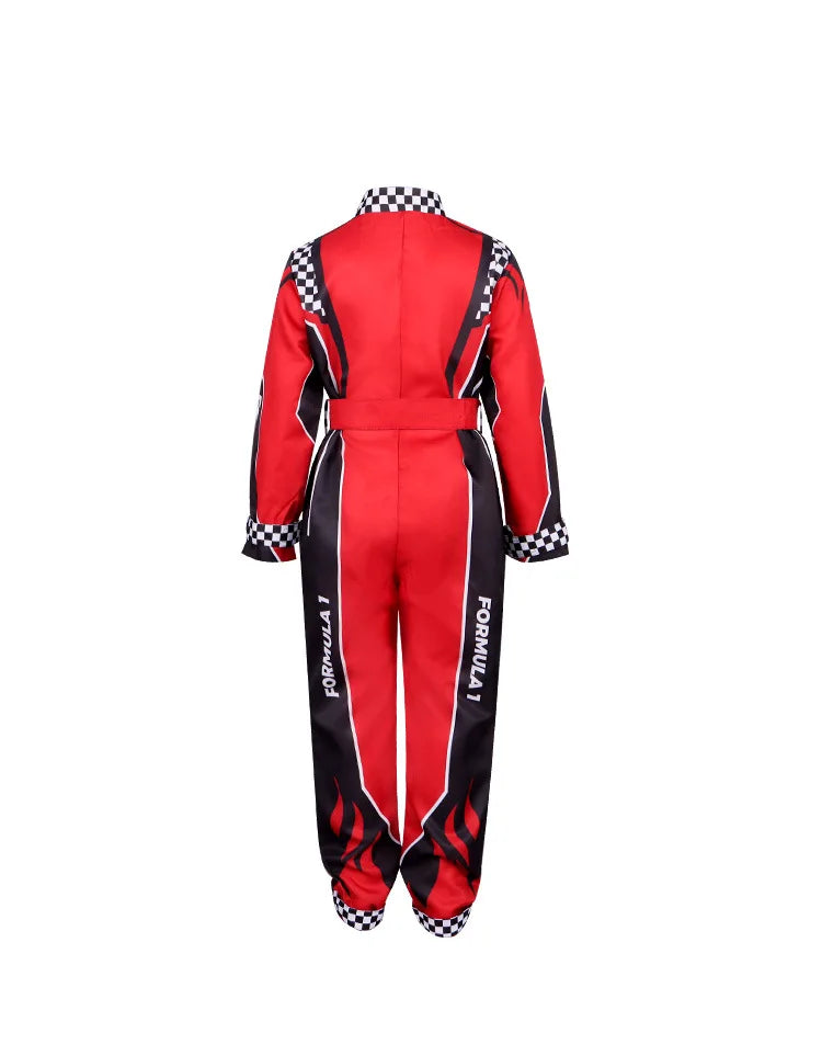 Boy Racer Cosplay Costume Red Classic One-Piece Training Racing