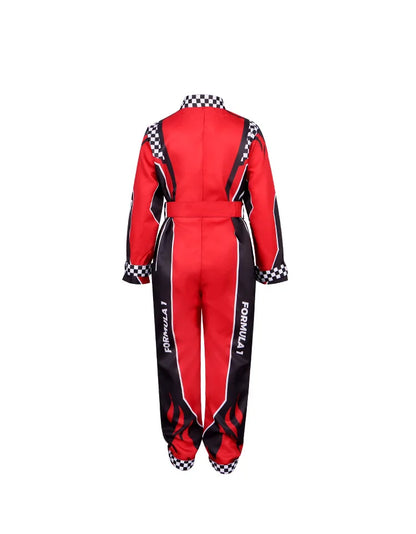 Boy Racer Cosplay Costume Red Classic One-Piece Training Racing