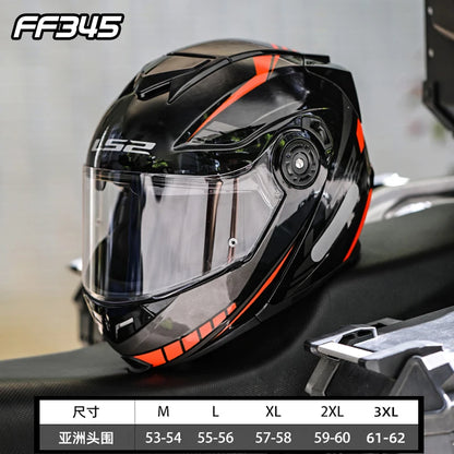 Hendersonshop Original LS2 FF345 Motorcycle Helmet Flip Up Full Face Casque