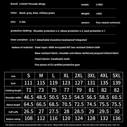 Hendersonshop LYSCHY Motocross Jacket Pants Autumn Winter Waterproof Warm Motorcycle Riding