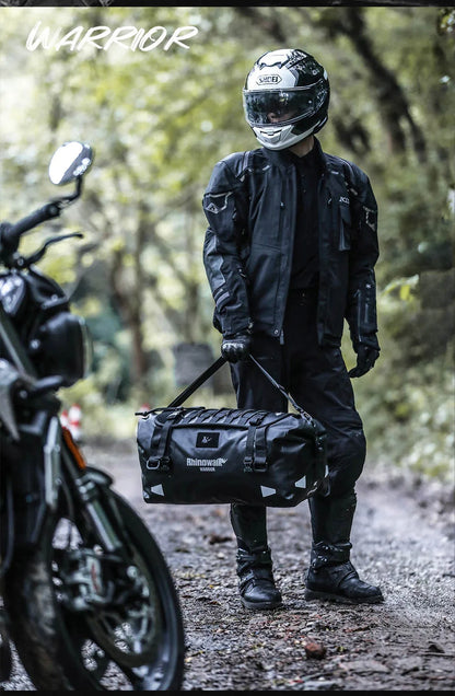Rhinowalk Motorcycle Tail Bag 20/40/65L Waterproof Motorcycle Backpack Motor Pannier Rear Seat Bag Motorbike Luggage Accessories