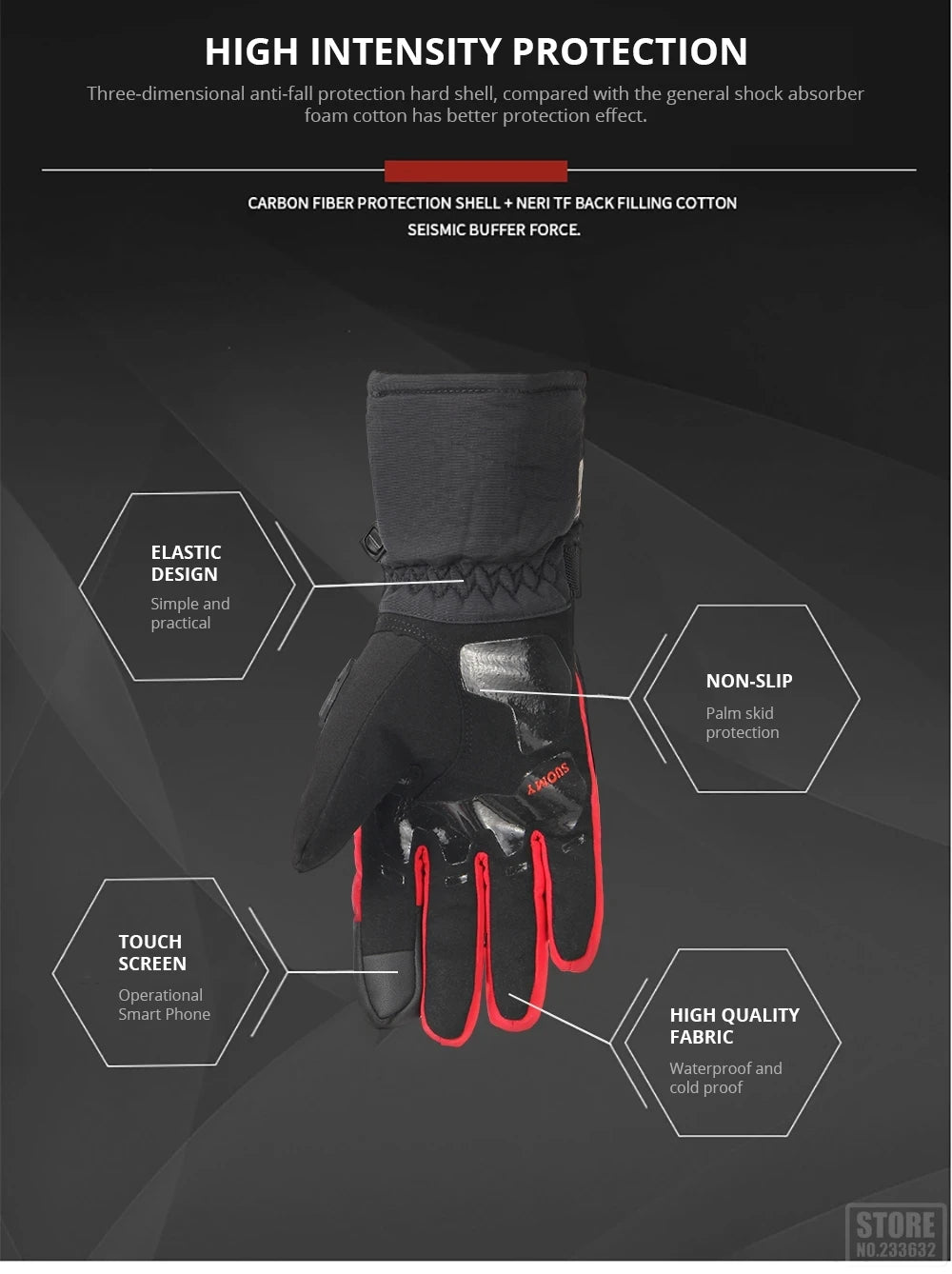 Winter Motorcycle Gloves | Waterproof & Winter - View 19 | Henderson Shop