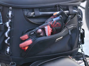 Motorcycle WaterproofLuggage 44L Pet Dog Cat Bag Touring Rear Bags Fits Luggage Rack/Passenger Seat with Sissy Bar Straps