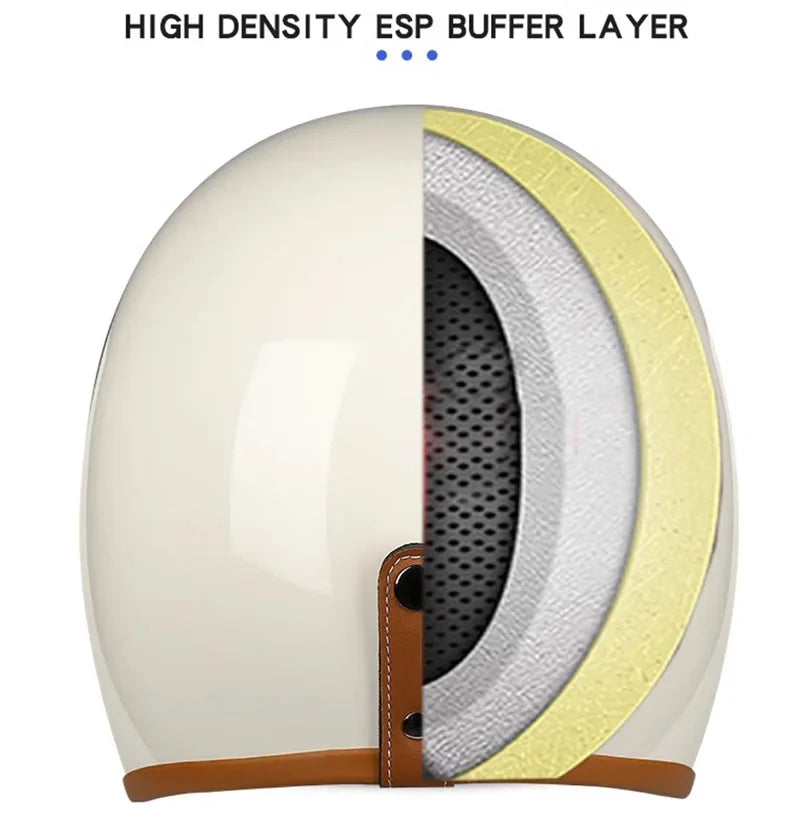 Vintage Half Face Helmet | DOT Certified & Leather - View 10 | Henderson Shop