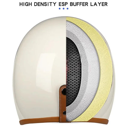 Vintage Half Face Helmet | DOT Certified & Leather - View 10 | Henderson Shop