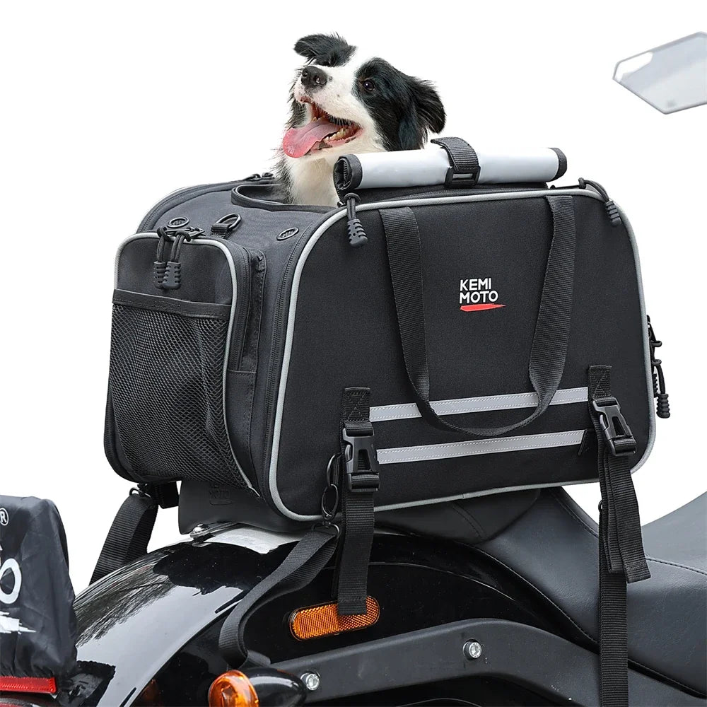 Motorcycle Pet Bag 20lbs Dog/Cat Carrier Bag Airline Approved Pet Travel Carrier Bag Portable Folding Pet Cat Dog Travel Carrier