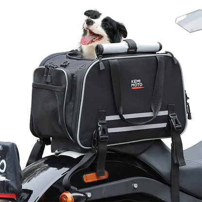 Motorcycle Pet Bag 20lbs Dog/Cat Carrier Bag Airline Approved Pet Travel Carrier Bag Portable Folding Pet Cat Dog Travel Carrier