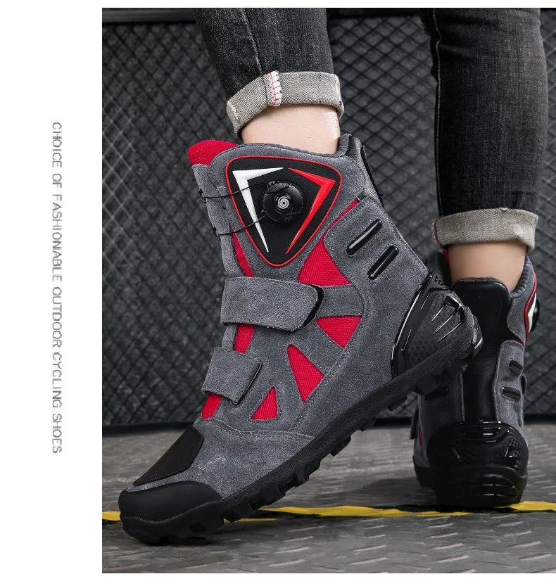 Hendersonshop Motorcycle Boots 2024 New Men Women Motorbike Riding Shoes Breathable