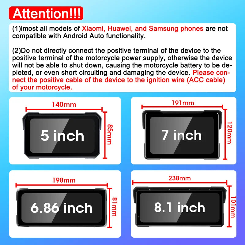 Jansite Motorcycle GPS Navigator | Waterproof & CarPlay - View 2 | Henderson Shop