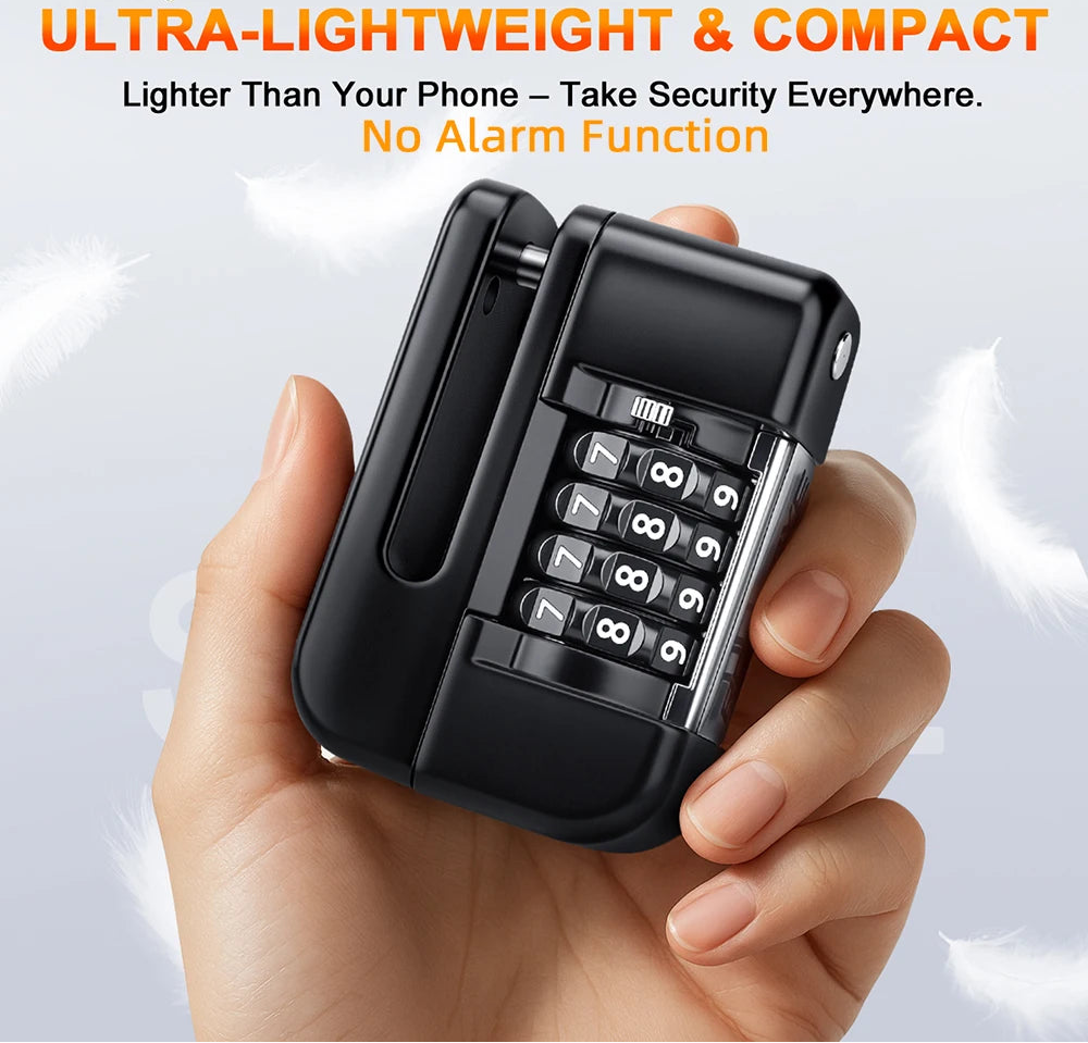 Disc Brake Code Lock - usage view showing motorcycle disc lock features and details