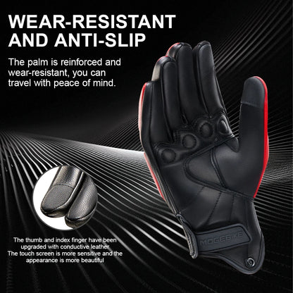Leather Motorcycle Gloves | Leather & Breathable - View 2 | Henderson Shop