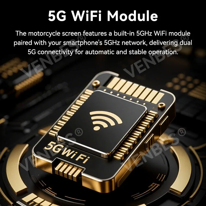 Venbes Motorcycle GPS Navigator | CarPlay & Android Auto - View 15 | Henderson Shop