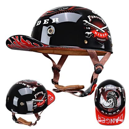Vintage Half Face Helmet | Breathable & Summer - View 26 | Henderson Shop