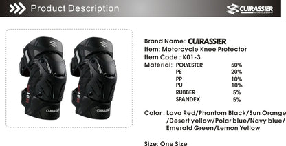 Cuirassier Motorcycle Knee Guards | Reflective - View 10 | Henderson Shop