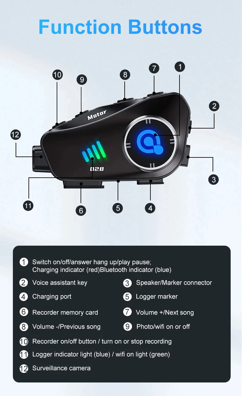 Bluetooth Motorcycle Intercom | Bluetooth - View 7 | Henderson Shop