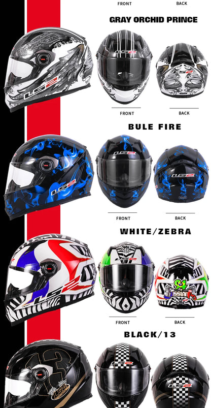 Helmets - LS2 Full Face Capacete Masculino ls2 FF358 Motocross Racing Man