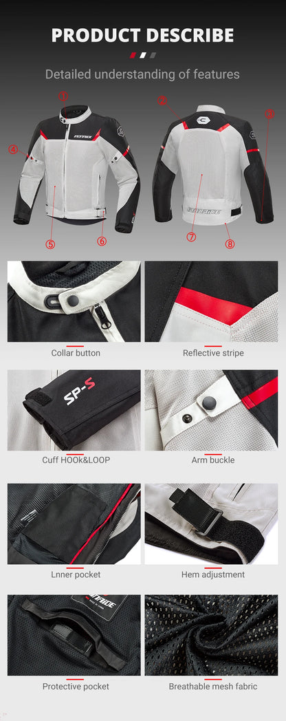 Motorcycle Jacket & Pants Set | Mesh & Breathable - View 14 | Henderson Shop