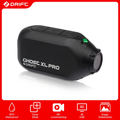 Drift Ghost XL Pro 4K HD Sports Action Camera WiFi IPX7 Waterproof Rotatable Lens Dashcam Mode  EIS Bicycle Helmet Motorcycles
