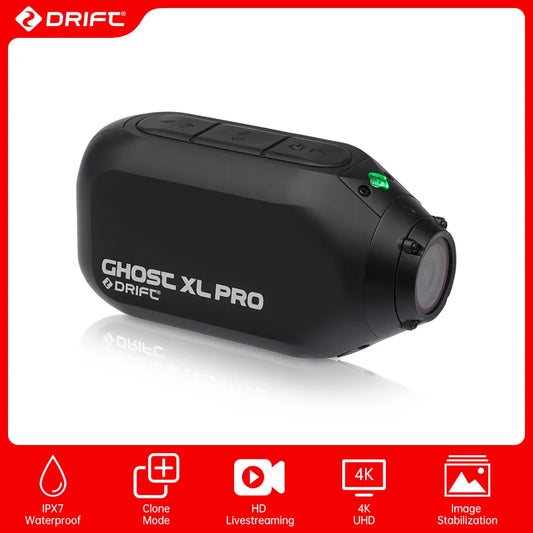 Drift Ghost XL Pro 4K HD Sports Action Camera WiFi IPX7 Waterproof Rotatable Lens Dashcam Mode  EIS Bicycle Helmet Motorcycles