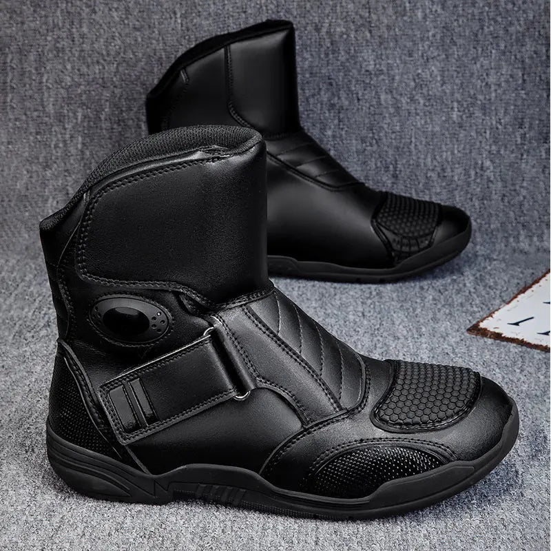 Men's Motorcycle Boots Outdoor Waterproof Motos Cycling Protective Shoes Motocross Off-Road Racing Boots Motorcycle Accessories