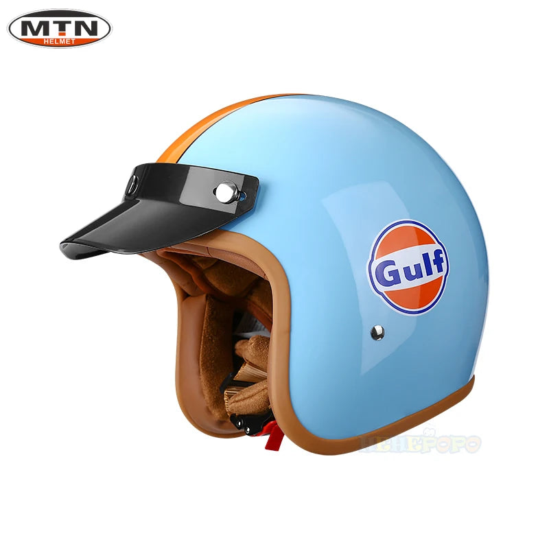 Vintage Half Face Helmet | DOT Certified & Leather - Image 24
