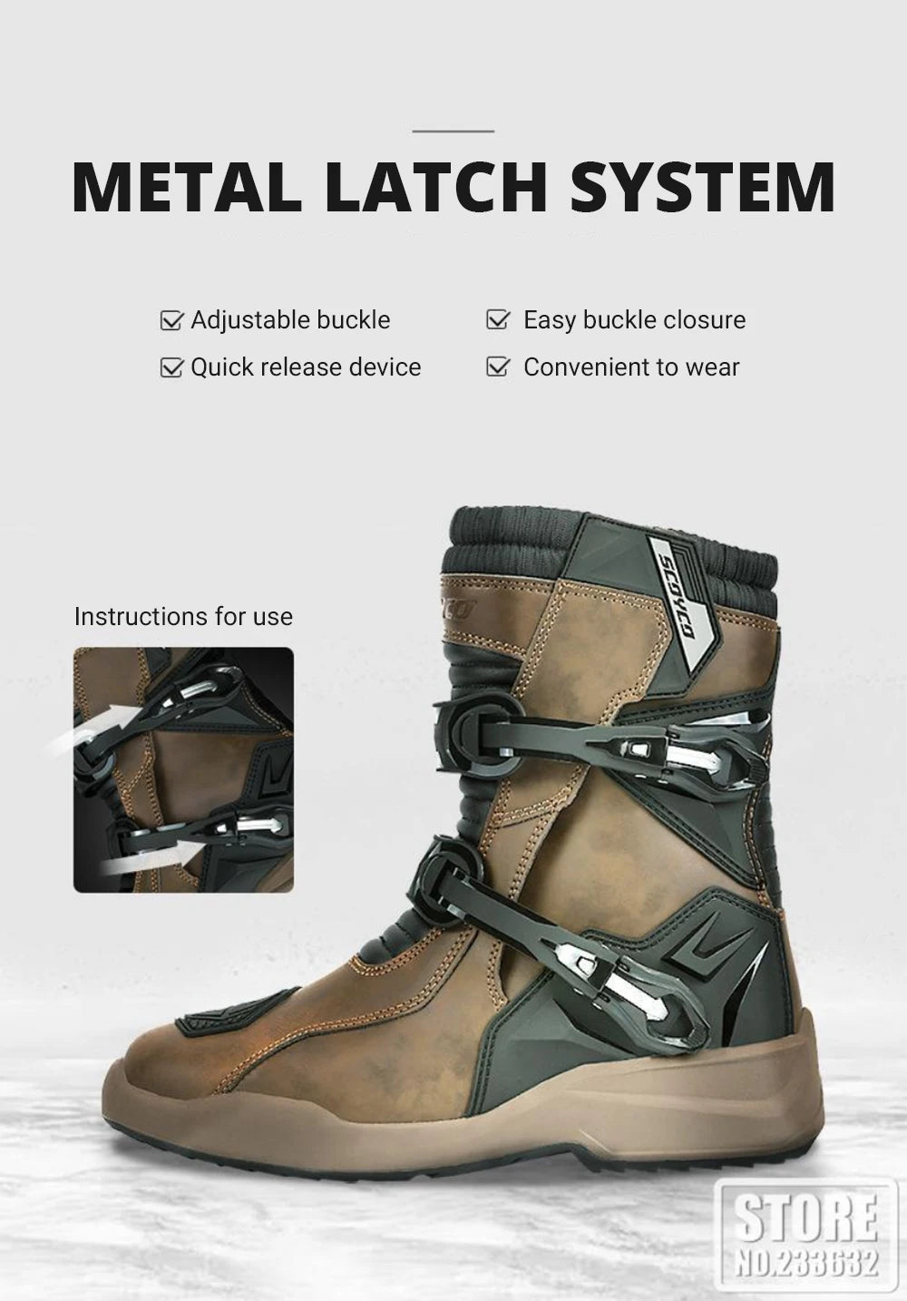 Racing Motorcycle Boots | Waterproof - View 11 | Henderson Shop