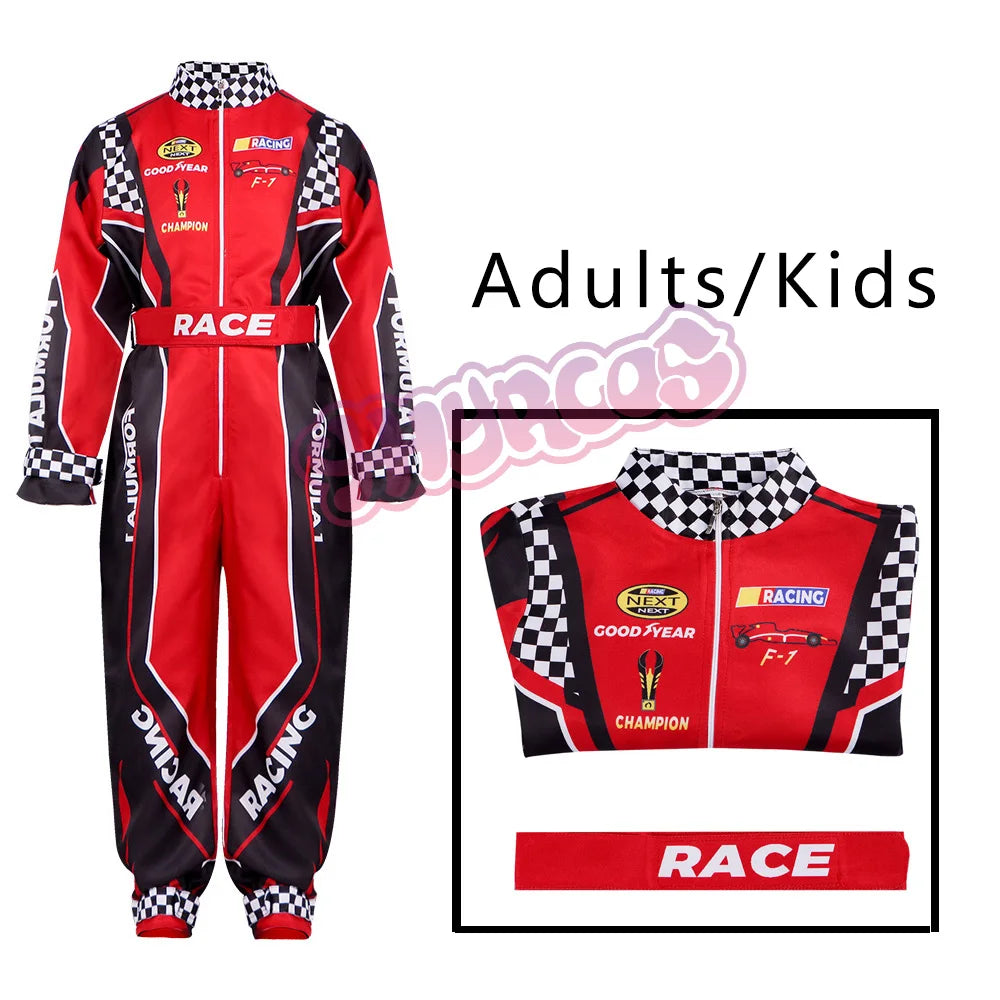 Boy Racer Cosplay Costume Red Classic One-Piece Training Racing
