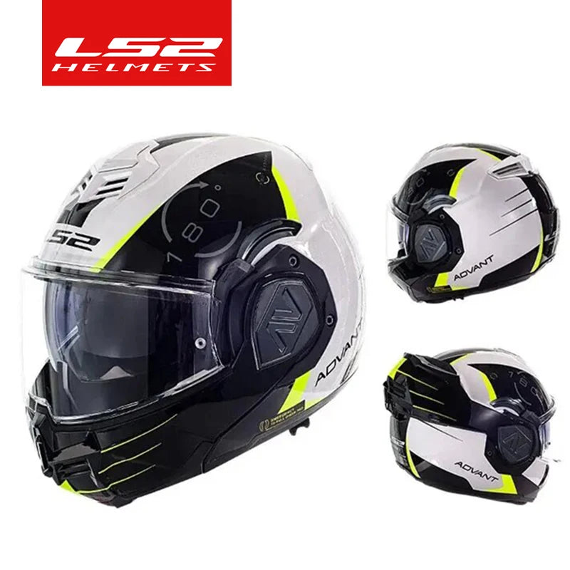 Hendersonshop LS2 FF906 Advant Flip Up Face Helmets ECE Motorcycle Modular