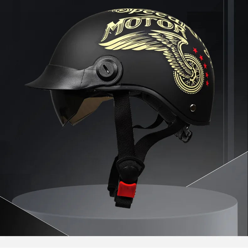 Vintage Half Face Helmet | DOT Certified - View 10 | Henderson Shop