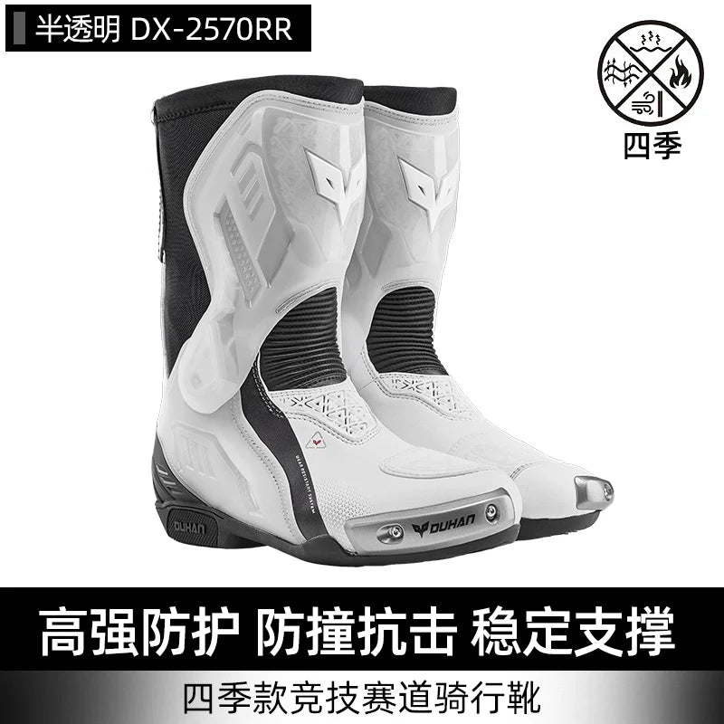 DUHAN New Motorcycle Boots Wear Resistant And Anti Fall Motorcycle Riding Boots Men Motocross Racing Boots