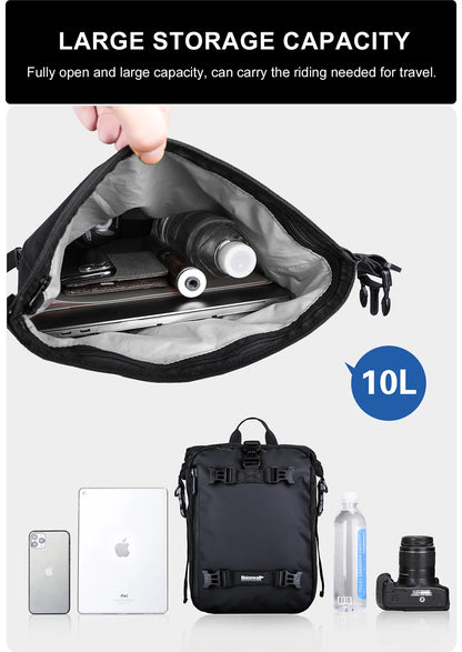 Rhinowalk Tank Bag - additional detail showing motorcycle tank bag features and details