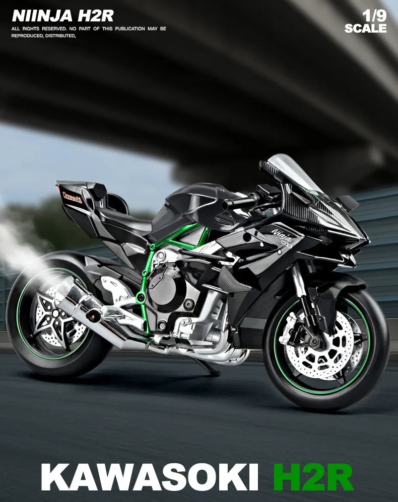 1:9 H2R Simulated spray motorcycle model toy Simulated alloy motorcycle model... | Henderson Shop