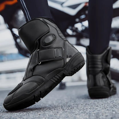 Men's Motorcycle Boots Outdoor Waterproof Motos Cycling Protective Shoes Motocross Off-Road Racing Boots Motorcycle Accessories