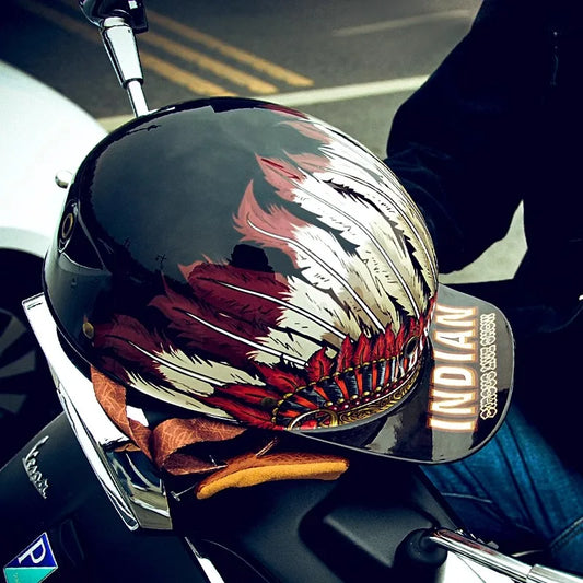 Vintage Half Face Helmet | Breathable & Summer - View 2 | Henderson Shop