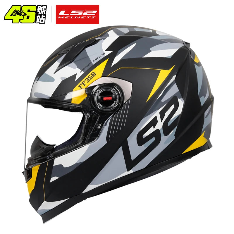 Helmets - LS2 Full Face Capacete Masculino ls2 FF358 Motocross Racing Man