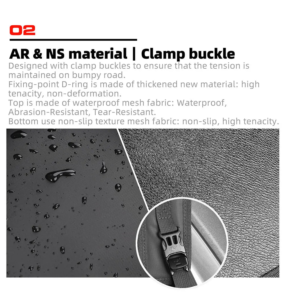 Rhinowalk Tank Bag - additional angle showing motorcycle tank bag features and details