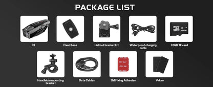 TNICER R3 Action Camera 1080P WiFi, Motorcycle Bike Bicycle Helmet Camcorder