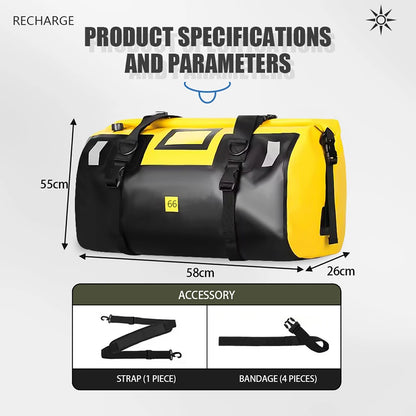 Universal Scooter Back Seat Bag Waterproof Motorcycle Tail Bag Motorbike Travel Cycling Riding Sport Luggage Pack