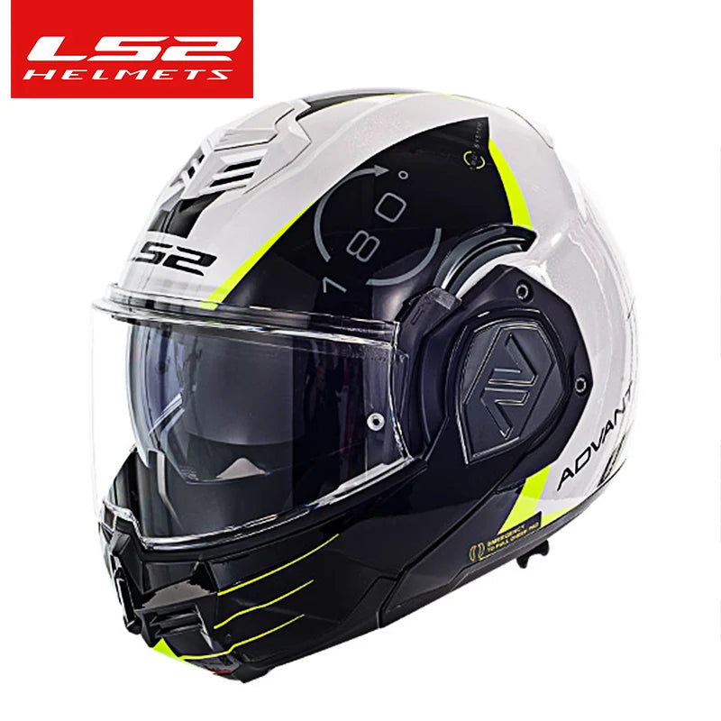 Hendersonshop LS2 FF906 Advant Flip Up Face Helmets ECE Motorcycle Modular