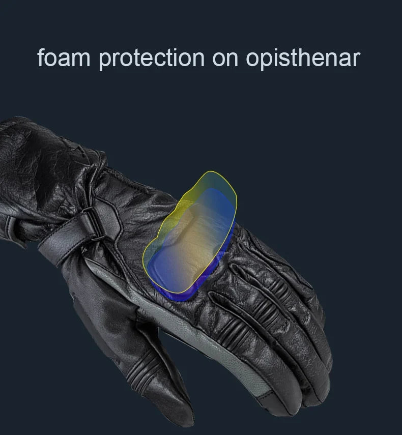 Hendersonshop LS2 MG003 Motorcycle gloves Winter cowhide windproof and waterproof touch