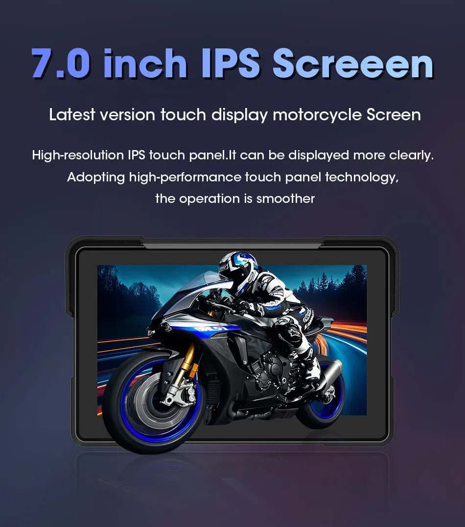 7" Motorcycle GPS Navigator | CarPlay & Android Auto - View 20 | Henderson Shop