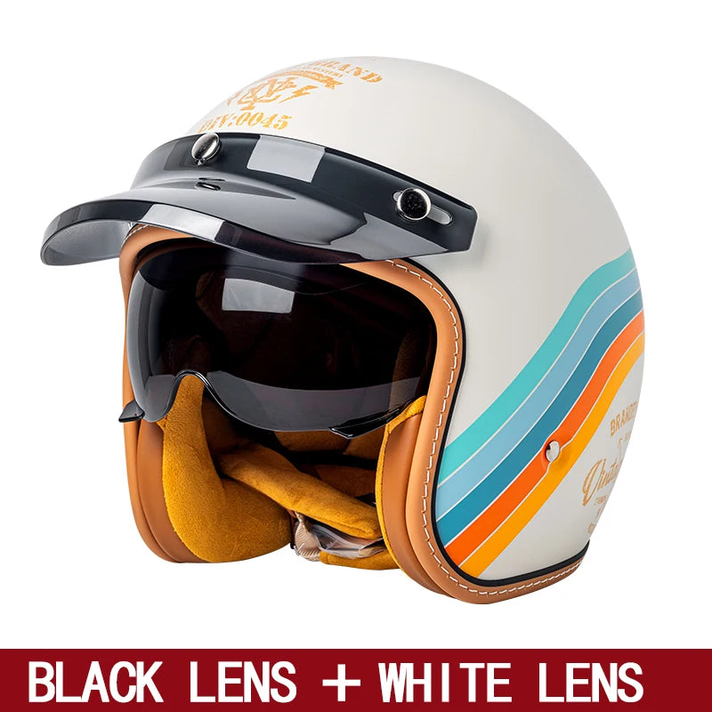 Vintage Half Face Helmet | Winter - View 3 | Henderson Shop