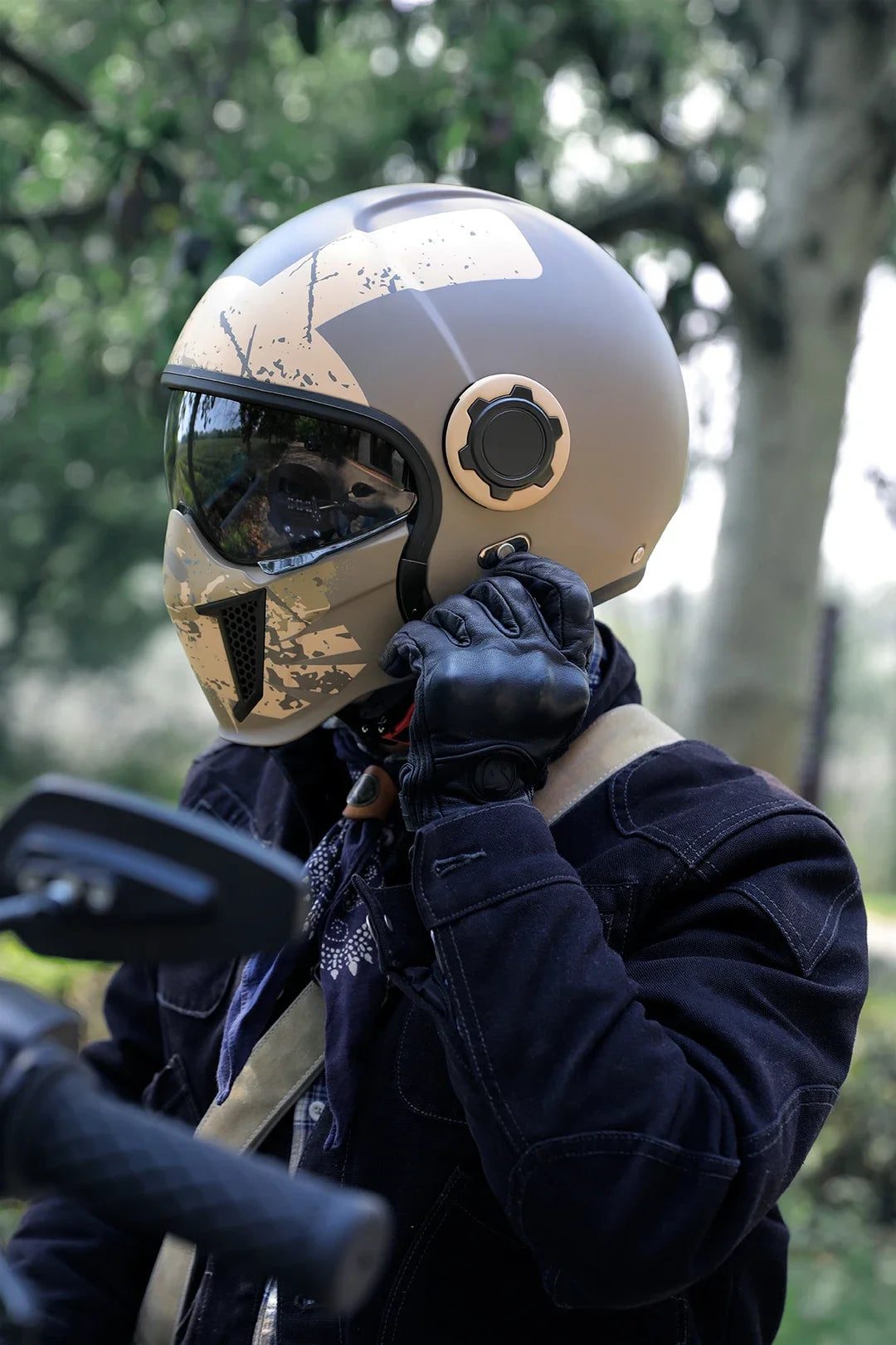 Hendersonshop Full Face Open Face Motorcycle Helmet Motorbike Street Bike Helmets