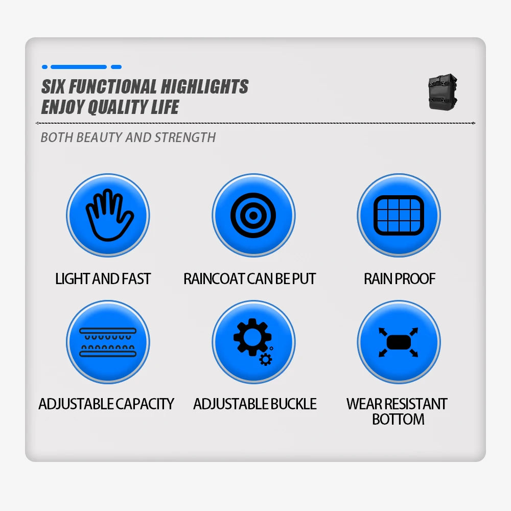 For BMW R1200GS R1250GS ADV For HONDA NC750X CB500X Motorcycle Frame Crash Bars Waterproof Bag Bumper Repair Tool Placement Bag