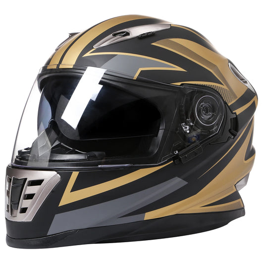 Helmets - GXT 999 Double Lens Helmet Full Face Motorcycle Casque Dot