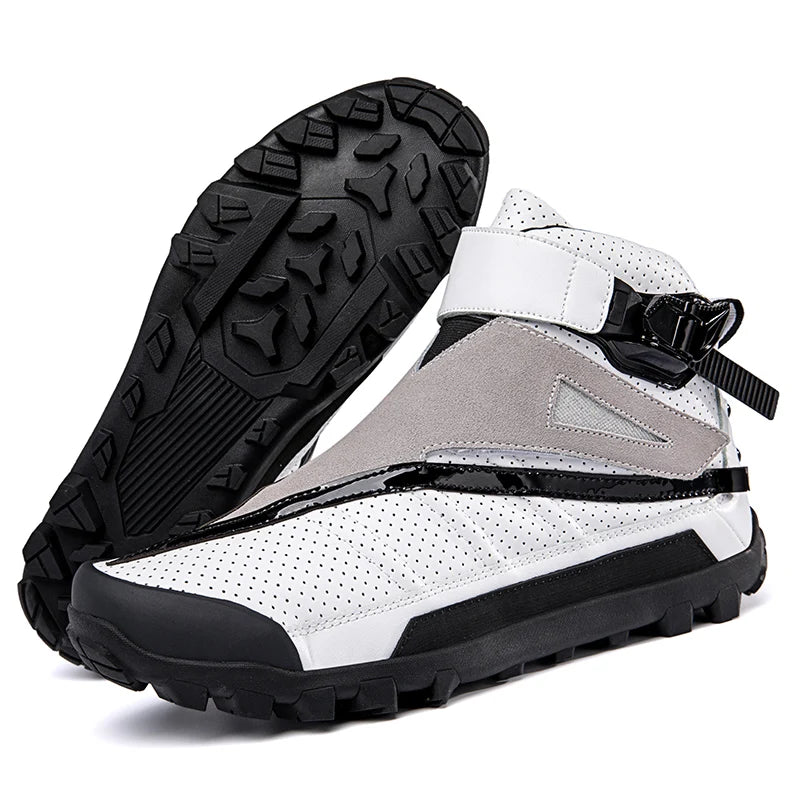 Hendersonshop Motorcycle boots Casual men's motorcycle shoes Motorcycle riding shoes Leather