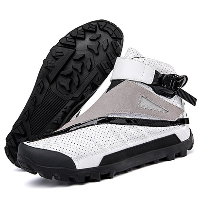 Hendersonshop Motorcycle boots Casual men's motorcycle shoes Motorcycle riding shoes Leather