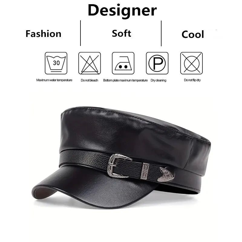 Motorcycle Cap | Leather - View 6 | Henderson Shop