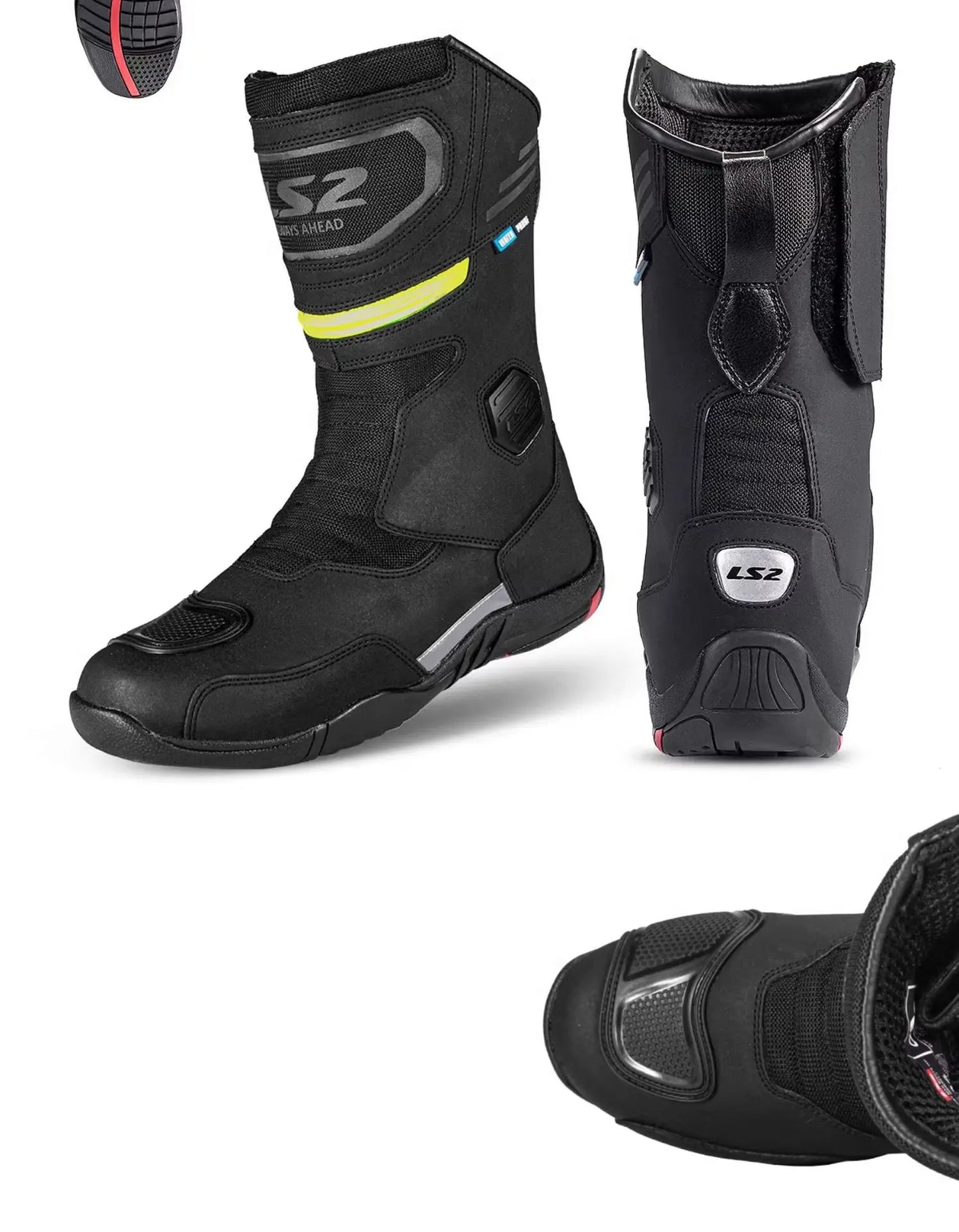 LS2 Motorcycle Boots Men Women Waterproof Breathable Shoes Anti-drop Rally Car Racing Casual Boots MBW001 Botas Para Moto Hombre